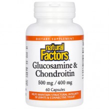 Препарат для суглобів та зв'зок Natural Factors Glucosamine & Chondroitin 60 Caps