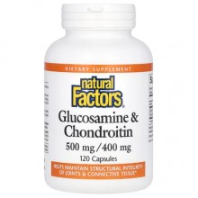 Препарат для суглобів та зв'зок Natural Factors Glucosamine & Chondroitin 120 Caps