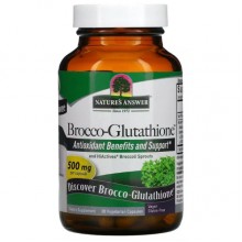 Антиоксидант Nature's Answer Brocco-Glutathione 500 mg 60 Veg Caps