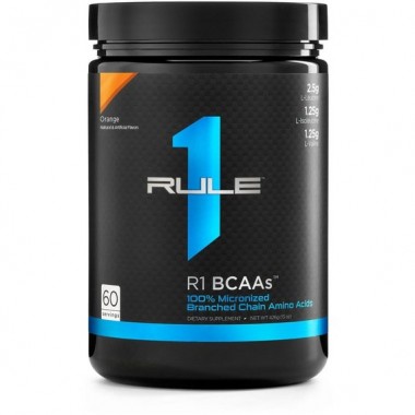 Амінокислота BCAA для спорту Rule One Proteins R1 BCAAs 444 g /60 servings/ Orange