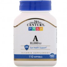 Вітамін A 21st Century Vitamin A, 10,000 IU 110 Softgels