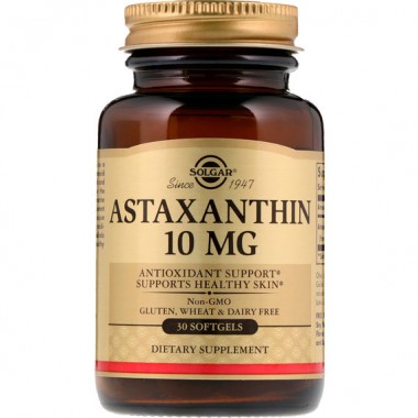 Астаксантін Solgar Natural Astaxanthin 10 mg 30 Softgels SOL-36204