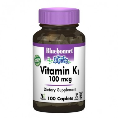 Вітамін K Bluebonnet Nutrition Vitamin К1 100 mcg 100 Caplets