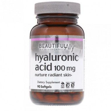 Гіалуронова кислота Bluebonnet Nutrition Beautiful Ally Hyaluronic Acid 100 mg 90 Caps