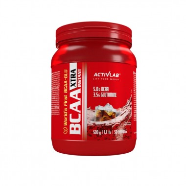 Аминокислота BCAA для спорта Activlab BCAA Xtra Instant 500 g /50 servings/ Cola