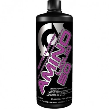 Аминокомплекс для спорта Scitec Nutrition Amino 50 Liquid 1000 ml /66 servings/ Cherry Guava