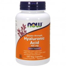 Гіалуронова кислота NOW Foods Hyaluronic Acid Double Strength 100 mg 120 Veg Caps