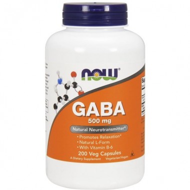 Амінокомплекс NOW Foods GABA 500 mg 200 Veg Caps