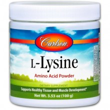 Амінокислота Лізін Carlson Labs L-Lysine Amino Acid Powder 3.53 oz 100 g /83 servings/