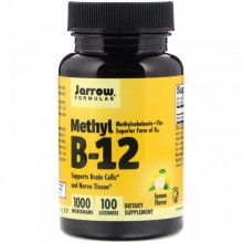 Вітамін Б12 Jarrow Formulas Methyl B-12 1000 mcg 100 Lozenges Lemon Flavor