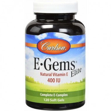 Вітамін E Carlson Labs E-Gems Elite 400 IU 60 Soft Gels