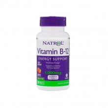 Витамин Б12 Natrol Vitamin B-12 5000 mcg 100 Tabs Strawberry Flavor