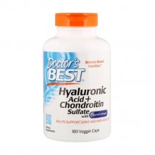 Комплекс для суглобів Doctor's Best Hyaluronic Acid With Chondroitin Sulfate 180 Caps DRB-00228