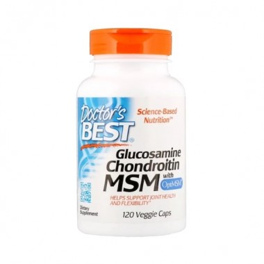 Препарат для суглобів та зв'зок Doctor's Best Glucosamine Chondroitin MSM with OptiMSM 120 Caps DRB-00080