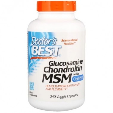 Препарат для суглобів та зв'зок Doctor's Best Glucosamine Chondroitin MSM with OptiMSM 240 Caps DRB-00081