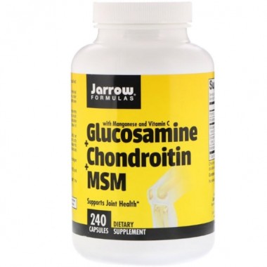 Препарат для суглобів та зв'зок Jarrow Formulas Glucosamine + Chondroitin + MSM Combination 240 Caps JRW-19022