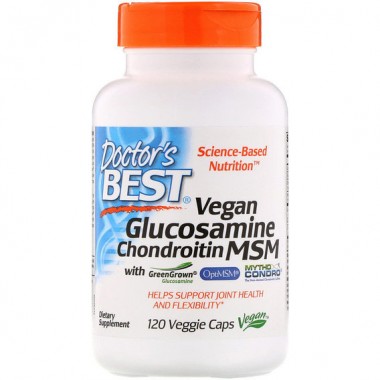 Препарат для суглобів та зв'зок Doctor's Best Vegan Glucosamine Chondroitin MSM 120 Veg Caps DRB-00500