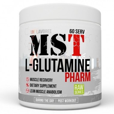 Глютамін для спорту MST Nutrition Glutamine Pharm 300 g /60 servings/ Unflavored