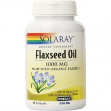 Лляна олія Solaray Flaxseed Oil 1000 mg 100 Softgels SOR-00802