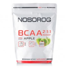 Аминокислота BCAA для спорта Nosorog Nutrition BCAA 2:1:1 200 g /36 servings/ Apple