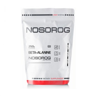 Бета-аланін для спорту Nosorog Nutrition Beta-Alanine 250 g /83 servings/ Unflavored