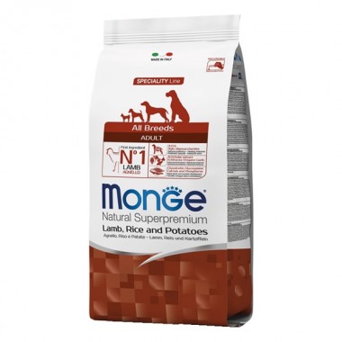  Monge Dog All breeds Adult ягненок, рис и картофель 2,5 Кг