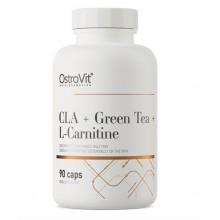 Жиросжигатель OstroVit CLA+GREEN TEA+L-CARNITINE 90 Caps