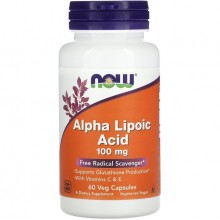 Альфа-липоевая кислота NOW Foods Alpha Lipoic Acid 100 mg 60 Veg Caps