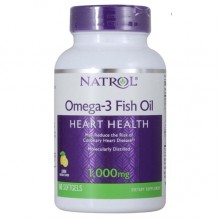 Омега 3 Natrol Omega-3 Fish Oil 1000 mg 60 Softgels Lemon Flavor NTL-00929