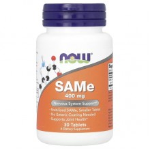 Метионин NOW Foods SAM-E (S-Adenosyl-L-Methionine) 400 mg 30 Tabs (NF0139)