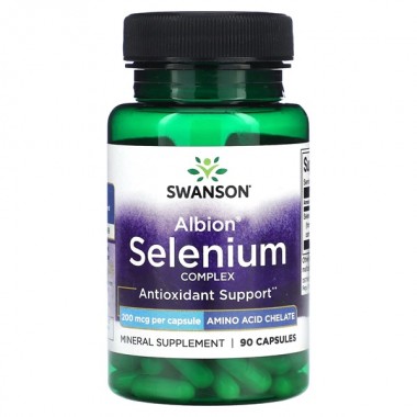 Селен Swanson Albion Selenium Complex 200 mcg 90 Caps