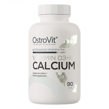 Витамин D3+K2 для спорта OstroVit Vitamin D3 + K2 Calcium 90 Tabs