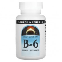 Пиридоксин Source Naturals Vitamine B-6 500 mg 100 Tabs Пиридоксин Source Naturals Vitamine B-6 500 mg 100 Tabs