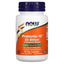 Пробиотик NOW Foods Probiotic-10 25 billion 50 Veg Caps