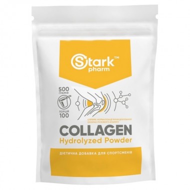 Хондропротектор (для спорта) Stark Pharm Stark Collagen Hydrolyzed Powder 500 g /100 servings/ Pure