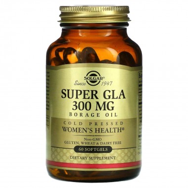 Масло огуречника Solgar Super GLA 300 mg 60 Softgels SOL-02676