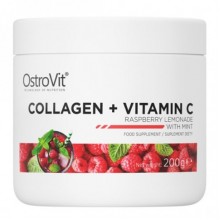 Хондропротектор (для спорта) OstroVit Collagen And Vitamin C 200 g /20 servings/ Raspberry Lemonade Mint