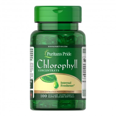 Комплекс для пищеварения Puritan's Pride Chlorophyll Concentrate 50 mg 100 Softgels