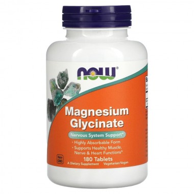Микроэлемент Магний NOW Foods Magnesium Glycinate 180 Tabs