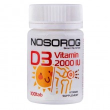 Витамин D для спорта Nosorog Nutrition Vitamin D3 2000 IU 100 Tabs