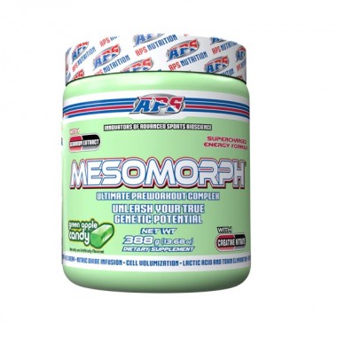 Комплекс до тренировки Aps Mesomorph ver4 (Geranium Extract) 388 g /25 servings/ Green Apple Candy