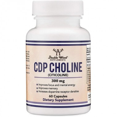 Комплекс для профилактики работы головного мозга Double Wood CDP Choline 300 mg (Citicoline) 60 Caps