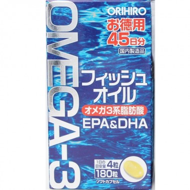 Омега 3 Orihiro EPA & DHA, Omega-3 455 mg 180 Caps