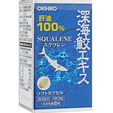 Масло из печени акули Orihiro Squalene 300 mg 180 Caps