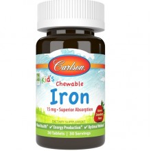 Микроэлемент Железо Carlson Labs Kid's Chewable Iron 30 Tabs Strawberry Микроэлемент Железо Carlson Labs Kid's Chewable Iron 30 Tabs Strawberry
