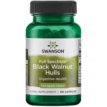 Черный орех Swanson Full Spectrum Black Walnut Hulls 500 mg 60 Caps