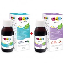 Комплекс для профилактики сна у детей Pediakid Комплекс "Плохо спит " Nervosite Sirop 125 ml Black Currant + Sommeil 125 ml Cherry Комплекс для профилактики сна у детей Pediakid Комплекс "Плохо спит " Nervosite Sirop 125 ml Black Currant + Sommeil 125 ml Cherry