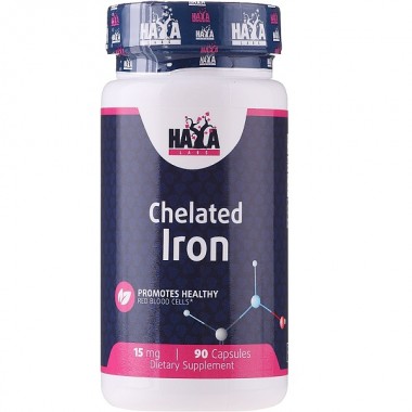 Микроэлемент Железо Haya Labs Chelated Iron 15 mg 90 Caps