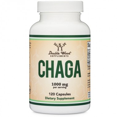 Грибной комплекс Double Wood Chaga Mushroom 1000 mg (2 caps per serving) 120 Caps