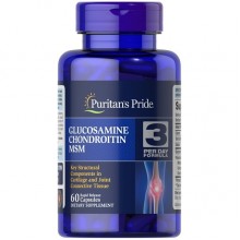 Препарат для суставов и связок Puritan's Pride Chondroitin Glucosamine MSM 3 Per Day Formula 60 Caps